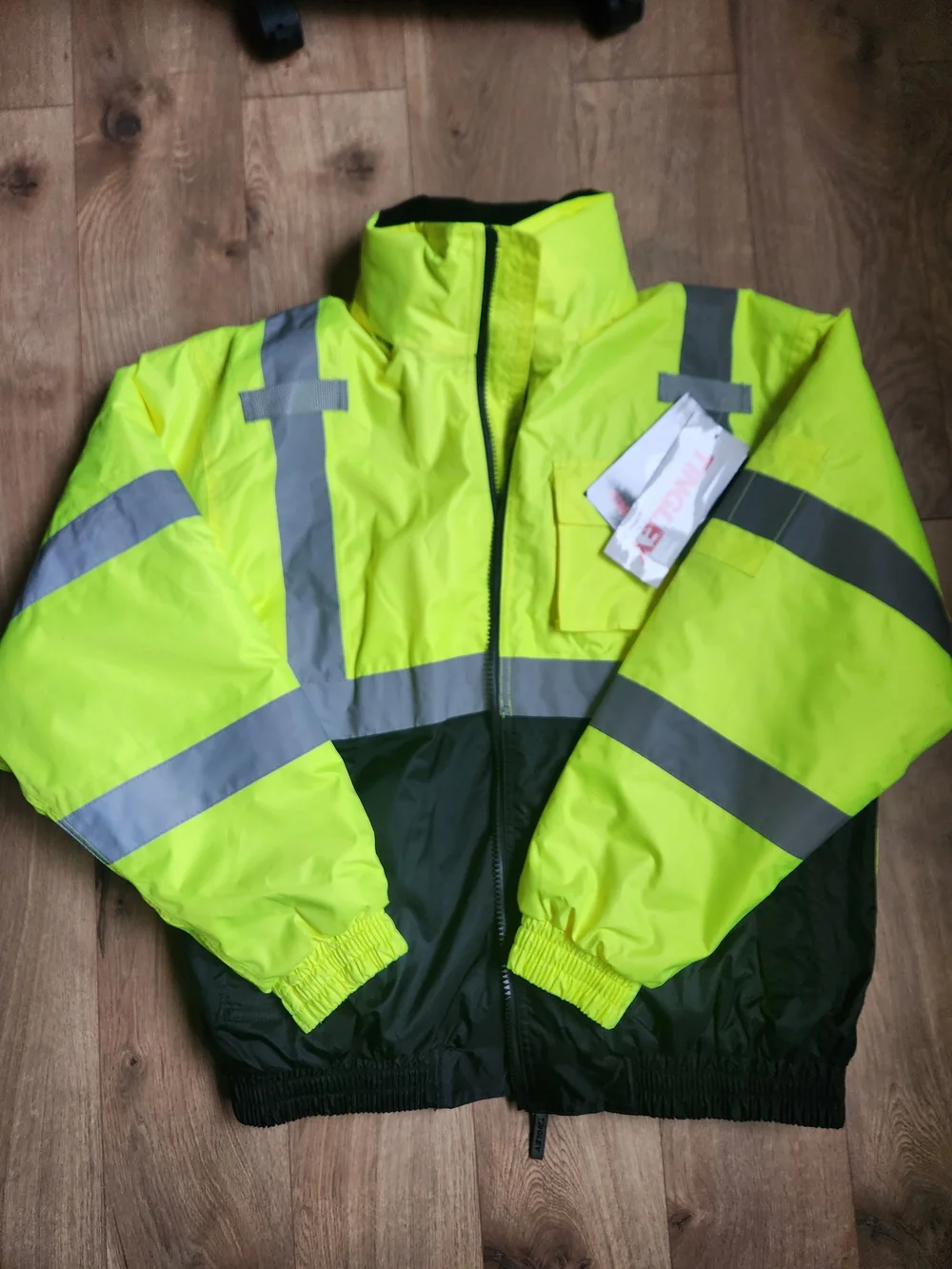 NWT Tingley Bomber II High-Visibility Yellow and Black Safety Work Jacket XL